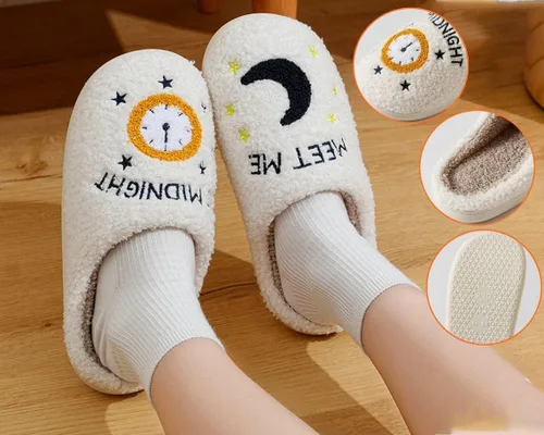 Miniatura 5 de PATRICK Unisex Meet Me at Midnight Slippers Soft Fluffy Warm Home Slippers