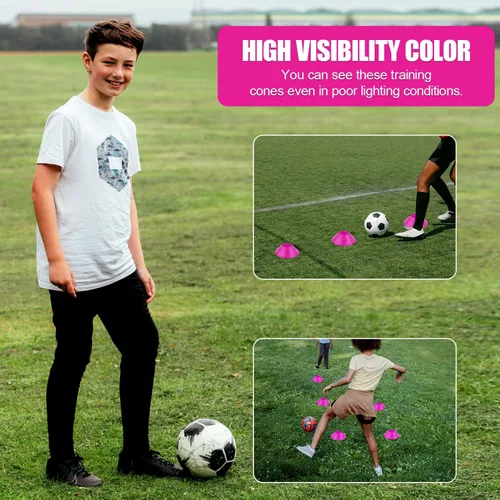 Miniatura 5 de 15 conos de fútbol para entrenamiento deportivo, mini conos de fútbol flexibles de agilidad deportivos, pequeños conos de práctica para fútbol