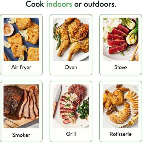 Miniatura 5 de CHEF iQ Sense Termómetro de Carne Inteligente Inalámbrico con Sonda Ultradelgada, Termómetro de Carne Bluetooth de Rango Ilimitado, Termómetro