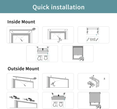 Miniatura 6 de MYshade Free-Stop - Persianas enrollables sin cordones para ventanas, persianas y cortinas para oscurecer la habitación, mismas cortinas de tela a