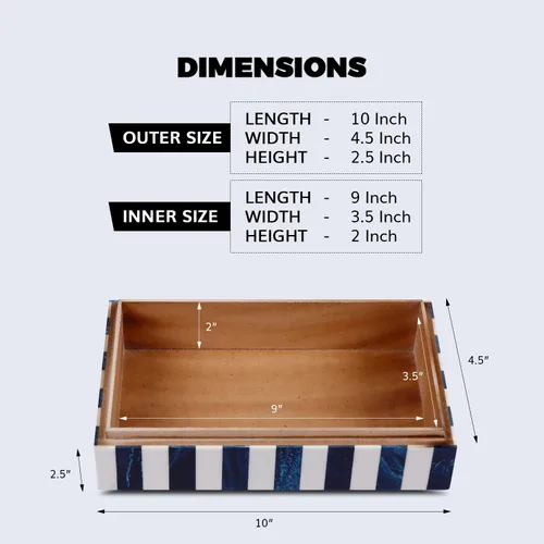 Miniatura 2 de Handicrafts Home Caja de almacenamiento decorativa 10x6 – Caja organizadora con tapa, caja decorativa moderna para recuerdos, decoración de estante
