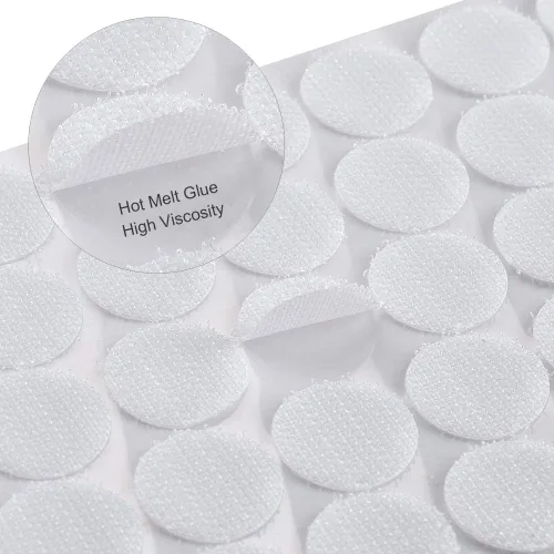 Miniatura 4 de Puntos autoadhesivos, 1000 piezas (juego de 500 pares) 0.78 pulgadas / 20 mm de diámetro, puntos de gancho y bucle, 20 mm de nailon adhesivo