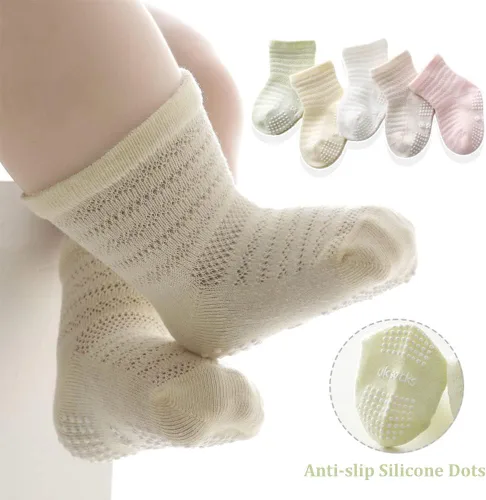 Miniatura 2 de SUITBOY Baby Girls Socks Toddlers Ruffle Socks Frilly Socks for Toddler Girls Baby Nonslip Cotton Socks with Grips