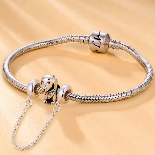 Miniatura 4 de Lovans - Cuentas de plata de ley 925, espaciador con goma, tope para pulsera Pandora, para fabricar pulseras