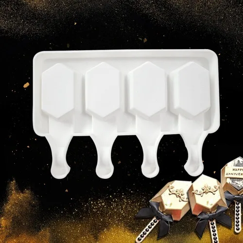 Miniatura 5 de Molde de silicona para paletas de helado, molde de silicona suave y liso para bricolaje, hecho en casa, helado, caramelo, pastel, molde Tipo 4