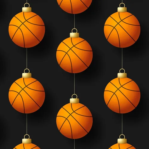 Miniatura 2 de Bonito papel de regalo de baloncesto grueso, adorno de Navidad, decoración de fiesta de vacaciones (rollo de 6 pies x 30 pulgadas)