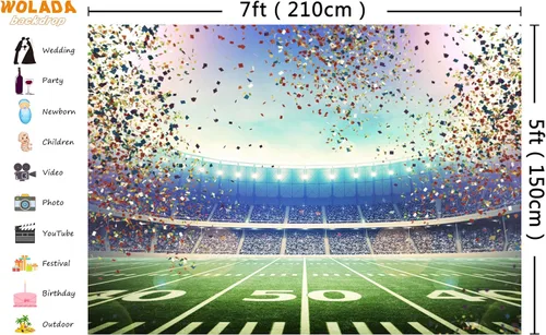 Miniatura 3 de Telón de fondo de fútbol americano, telón de fondo de rugby, estadio de fútbol, fotografía de fondo, celebración deportiva, tema de fondo, fiestas