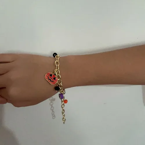 Miniatura 3 de Pulsera gótica espeluznante con dije de calabaza, araña, bruja y fantasma, regalo de joyería de disfraz de Halloween para mujeres y niñas, pulsera