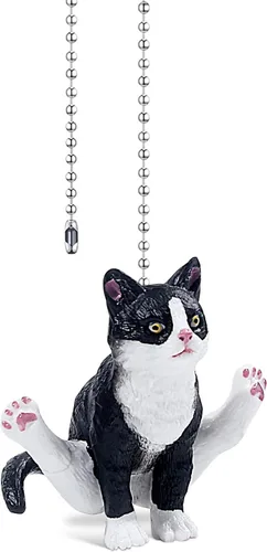 Cadena de tirón del ventilador de techo de gato Dotlite, extensión de encanto con tira de cadena de gato de gimnasio realista y linda, cadenas de