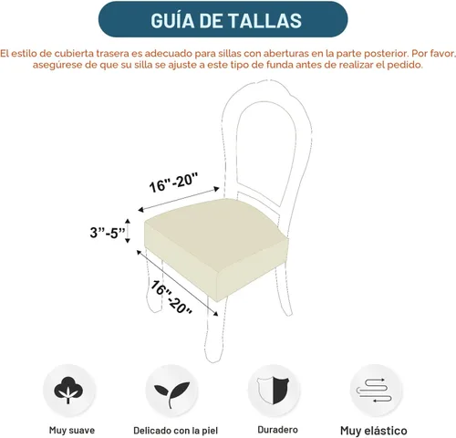 Miniatura 4 de Genina Fundas de asiento impermeables para sillas de comedor, fundas impermeables para sillas de comedor