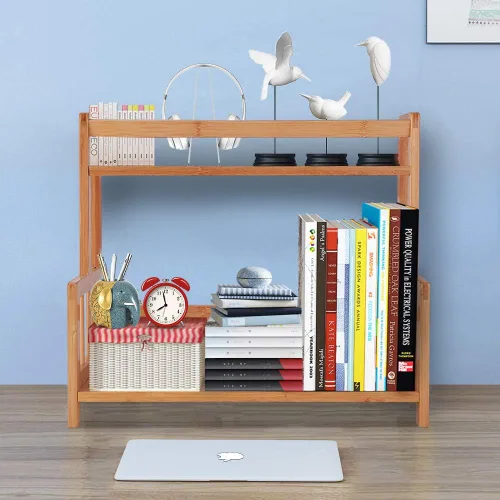 Miniatura 7 de Organizador de encimera de cocina, estante de especias de bambú, organizador de estación de café, estante de encimera, soporte de almacenamiento