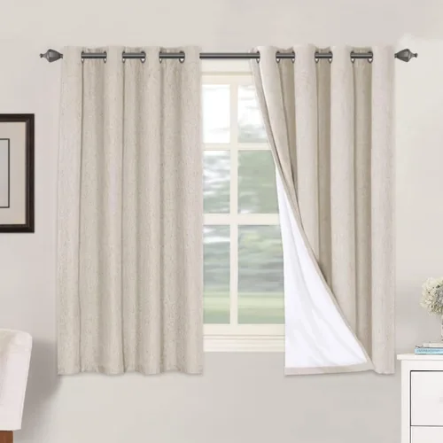 Miniatura 210 de H.VERSAILTEX Cortinas opacas de lino de 72 pulgadas de largo, 100% absolutamente opacas, con aislamiento térmico, con textura de lino, cortinas