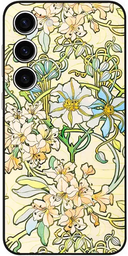 Miniatura 82 de Berkin Arts Funda compatible con Samsung Galaxy S22 Ultra, funda de silicona Art Nouveau Floral Flower (Clematis by Alphonse Mucha)