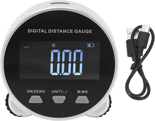 Miniatura 7 de Cinta métrica digital, pantalla LCD electrónica de larga distancia de 656.2 pies, batería de 260 mAh, herramienta de medición de distancia