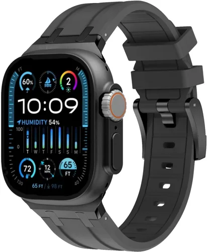Miniatura 8 de Apple Watch Band para iWatch Ultra Series, correa de reloj de silicona para hombres, diseño fresco, compatible con Apple Watch de 1.929 in, 1.772