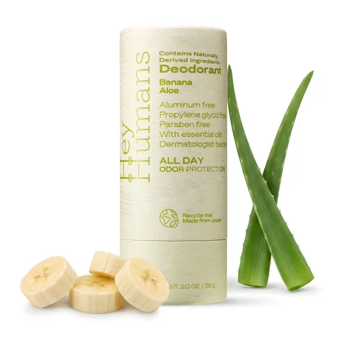 Hey Humans Desodorante, desodorante sin aluminio para mujeres y hombres, contiene ingredientes de origen natural, control de olor todo el día,
