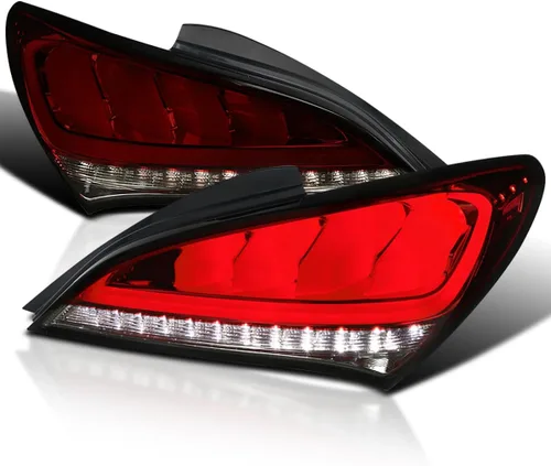 Miniatura 9 de Spec-D Tuning Negro carcasa transparente lente secuencial LED luces traseras para Hyundai Genesis Coupe 2Dr 2010-2016 Conjunto de luces traseras