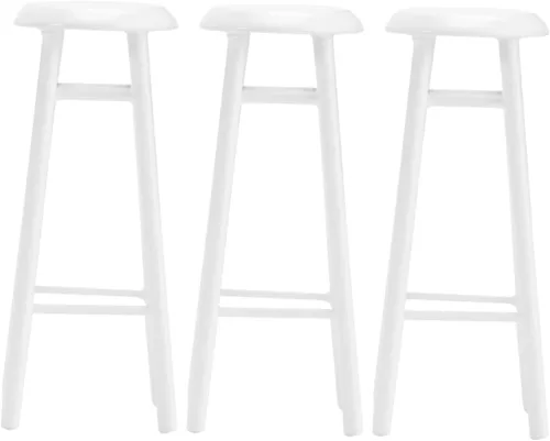 Miniatura 11 de Juego de 2 taburetes altos en miniatura, accesorios de muebles para casa de muñecas, taburetes de bar de plástico marrón para decoración de mini