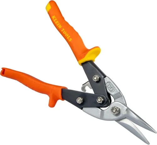 Klein Tools 1202S Tijeras de metal, tijeras de aviación, corte recto