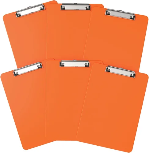 Miniatura 8 de Portapapeles de plástico, tablero de clip negro A4 de 8.5 x 11 pulgadas para aula, estudiantes, niños, mujeres, tamaño 9 x 12.5 pulgadas con clip