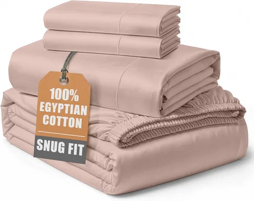 Miniatura 63 de Lane Linen Sábanas 100% de algodón egipcio, tamaño King, naturalmente transpirables y duraderas, cómodas para el invierno, ultra suaves, comodidad