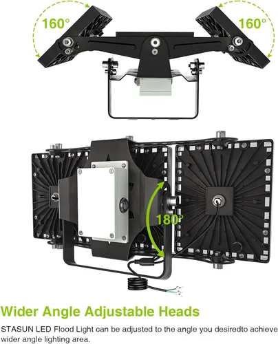 Miniatura 4 de Luces LED de inundación para exteriores, 150 W, 15000 lúmenes, 6000 K, del anochecer al amanecer, iluminación exterior con fotocélula IP66
