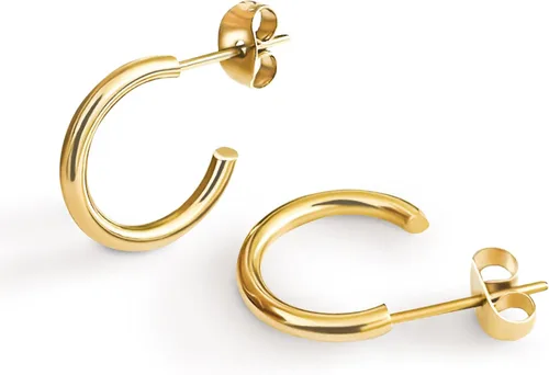 Altitude Boutique Aretes de aro pequeños de oro de 18 quilates para mujer, aretes de tubo fino chapados en oro, ligeros, hipoalergénicos y gruesos