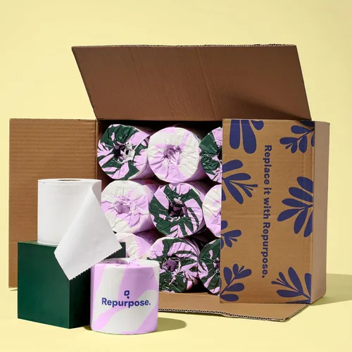 Miniatura 6 de Papel higiénico Repurpose 100% bambú, 3 capas, sin árboles, sin plástico, certificado FSC, seguro para fosas sépticas, disolución rápida, apto