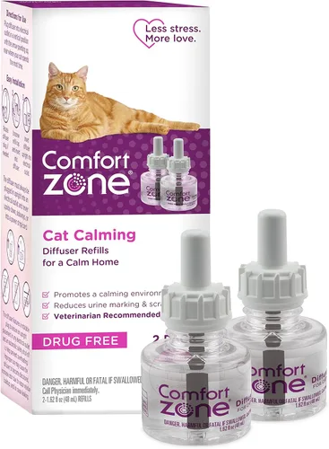 Miniatura 8 de Comfort Zone Recambio de difusor calmante para gatos, 1 paquete – Los recambios de feromonas calmantes para gatos ayudan a reducir la ansiedad
