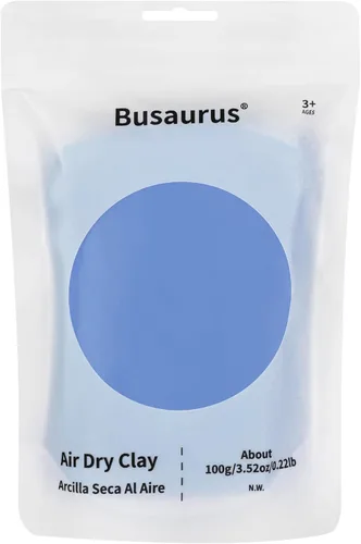 Busaurus - Arcilla mágica ultraligera para modelar secado al aire con paquetes de recambio, colores vibrantes para jóvenes hasta el desarrollo de