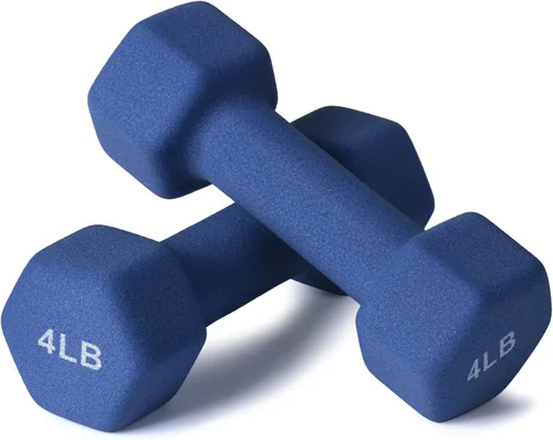 Miniatura 19 de Portzon Mancuernas de neopreno con agarre antideslizante para ejercicio de entrenamiento corporal total y tonificación muscular, compatible con 2