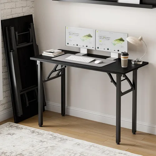 Miniatura 28 de Frylr Pequeño escritorio plegable para computadora, mesa portátil de 35.8 pulgadas para manualidades y estudio, escritorio ligero para espacios