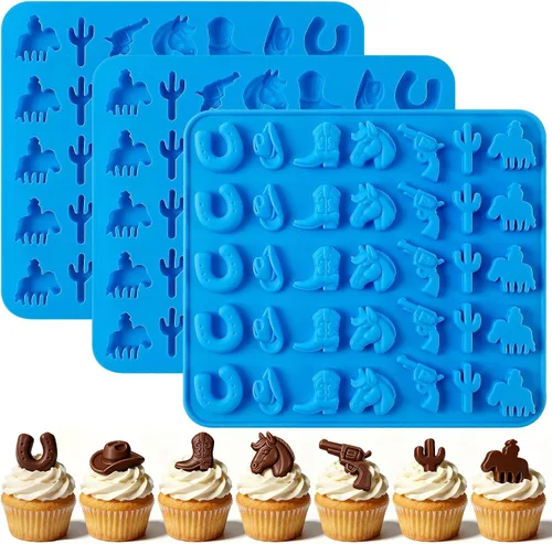 Miniatura 8 de Sidosir 3 moldes de silicona de chocolate para baby shower, antiadherentes para bebé, moldes de huellas para chocolate, chupete de botella