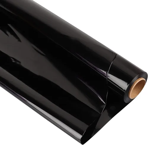 Rollo de papel de regalo de celofán negro de 34 pulgadas de ancho x 100 pies de largo, papel de celofán de 3 mil de grosor, colorido ramo de flores