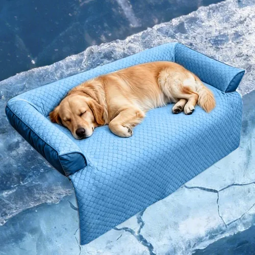 Miniatura 45 de Cama calmante para perro, tapete de felpa esponjoso para perros con protector de muebles con funda extraíble lavable para perros y gatos grandes