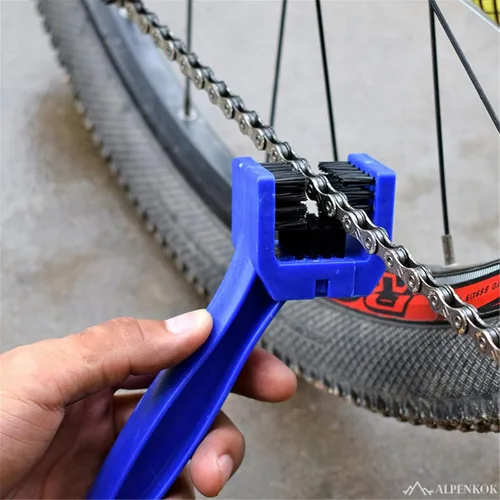 Miniatura 6 de Cepillo de cadena de motocicleta – Kit de limpieza de cadena de motocicleta de plástico duradero con cepillo y cerdas de nailon de tres caras