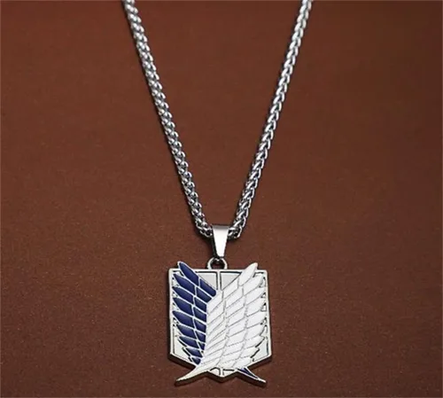 Miniatura 4 de MeganJDesigns Collar con dije de personaje de anime, alas de la libertad, para niños y niñas, fanáticos del anime, Zinc, No es una piedra preciosa