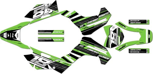 Miniatura 8 de Kit de gráficos para Kawasaki KLX140R (2019-2023) Warrior Series Blue 09 Mil - Adhesivos para motocicleta Dirt Pit Bike Motocicleta, accesorios