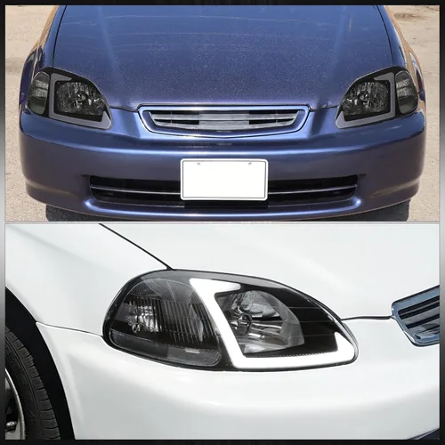 Miniatura 3 de AJP Distributors Conjunto de Luces LED de Señal de Giro y DRL de Esquina con Lentes Transparentes y Carcasa Negra para Parachoques Izquierda+Derecha