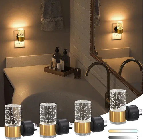 Miniatura 14 de NIORSUN Luces nocturnas enchufables en la pared, regulables con 3 modos de color y sensor de encendido/apagado automático, luz nocturna ultradelgada