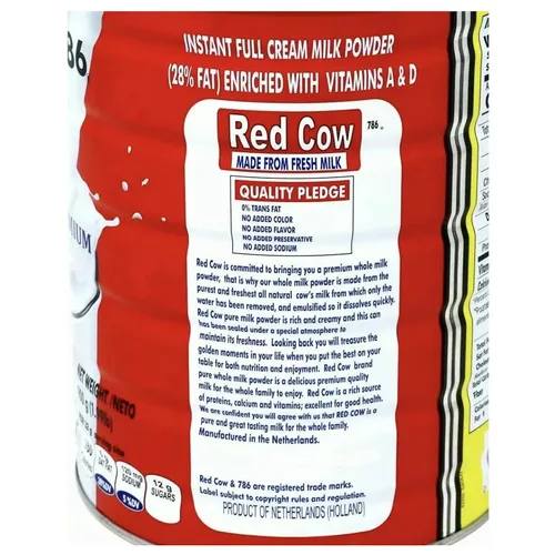 Miniatura 3 de Red Cow Leche en polvo en crema completa 2,5 Kg (5,5 lb), hecha de leche fresca real, producto de los Países Bajos.