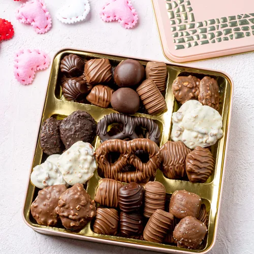 Miniatura 8 de Cesta de regalo de chocolate para mujeres, caja de regalo de dulces para mujer, set de regalo para Navidad, festividades, para ella, mamá, esposa