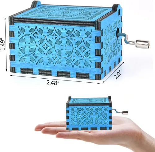 Miniatura 5 de byykit Can't Help Falling in Love Caja de Música de Madera, Cajas Musicales Antiguas Grabadas para Ser Querido, Caja de Música de Madera - Regalos