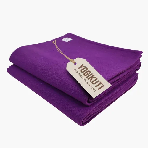 Miniatura 11 de Yogikuti Iyengar - Juego de dos mantas de yoga de algodón, gruesas mantas de yoga tejidas a mano para yoga restaurativo, meditación y pranayama