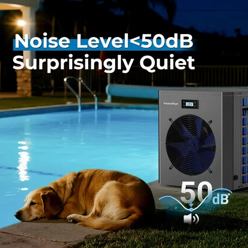 Miniatura 8 de bomba de calor para piscina de 16000 BTU, calentador eléctrico para piscina de 5000 galones, para uso sobre el nivel del suelo y enterrado, control