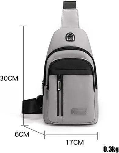 Miniatura 6 de ZLXDP - Bolsa de pecho multifuncional para hombre, bolsa de hombro cruzada para hombre, bolsa de pecho para escuela, verano, bolsa de mensajeros