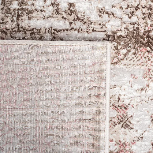 Miniatura 8 de SAFAVIEH Meadow Collection - Alfombra decorativa de 2 x 5 pies, beige y rosa, diseño abstracto moderno, no desprende pelusa y de fácil cuidado