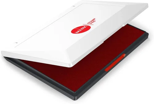 iMARK Almohadilla extra grande para sellos de tinta de fieltro prémium - 5 7/8 "x 8 1/4" (rojo)