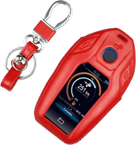 Miniatura 7 de Funda de llave de cuero genuino para BMW Serie 5, Serie 6, GT, Serie 7, 730Li, 740, 740Li, 750Li, 760Li, i8, X3, X4, X5, X6, X7, con pantalla LCD