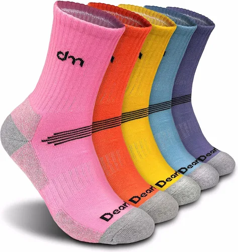 DEARMY Calcetines deportivos de senderismo para mujereshombres, los mejores regaloscalcetines deportivos acolchados que absorben la humedad (5 pares)